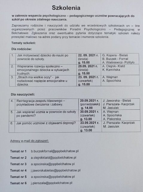 Oferta szkoleń PPP w Bełchatowie