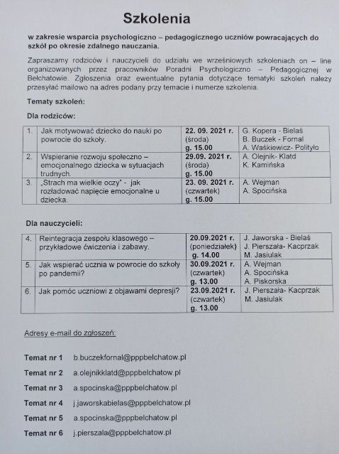Oferta szkoleń PPP w Bełchatowie